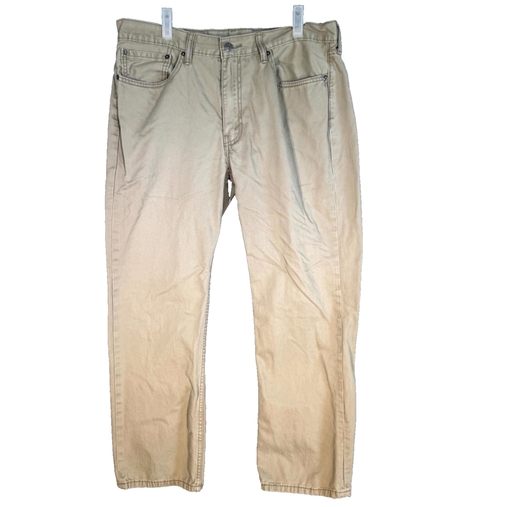 Levi's 514 Men's Jeans 36x30 Beige Straight Fit 100% Cotton Denim Zip Fly